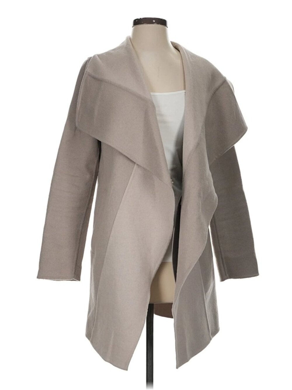Beautiful Tahari wool blend wrap coat in winter white / cream size S